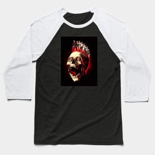 Mohawk Skull Baseball T-Shirt